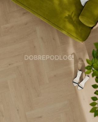 Panel mineralny SPC - Jodełka - Naturalny Dąb Bielony (1,76m2 w kartonie - PODANA CENA ZA M2)