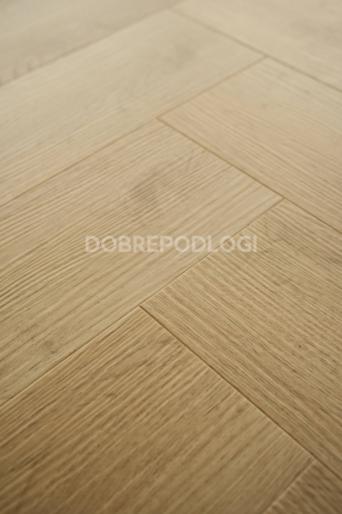 Panel mineralny SPC - Jodełka - Naturalny Dąb Bielony (1,76m2 w kartonie - PODANA CENA ZA M2)
