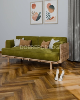 Panel mineralny SPC - Jodełka - Szlachetny Dąb (1,76m2 w kartonie - PODANA CENA ZA M2)